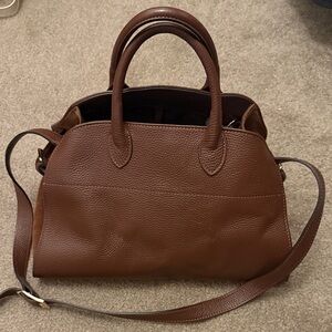 Divina Firenze satchel chocolate brown Leather and suede Handbag